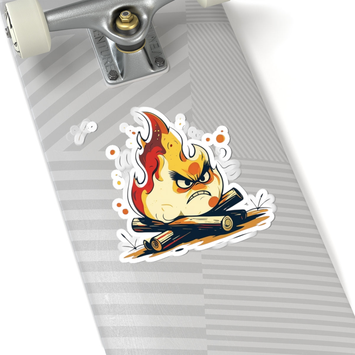 Angry Fire Freddie Kiss-Cut Stickers