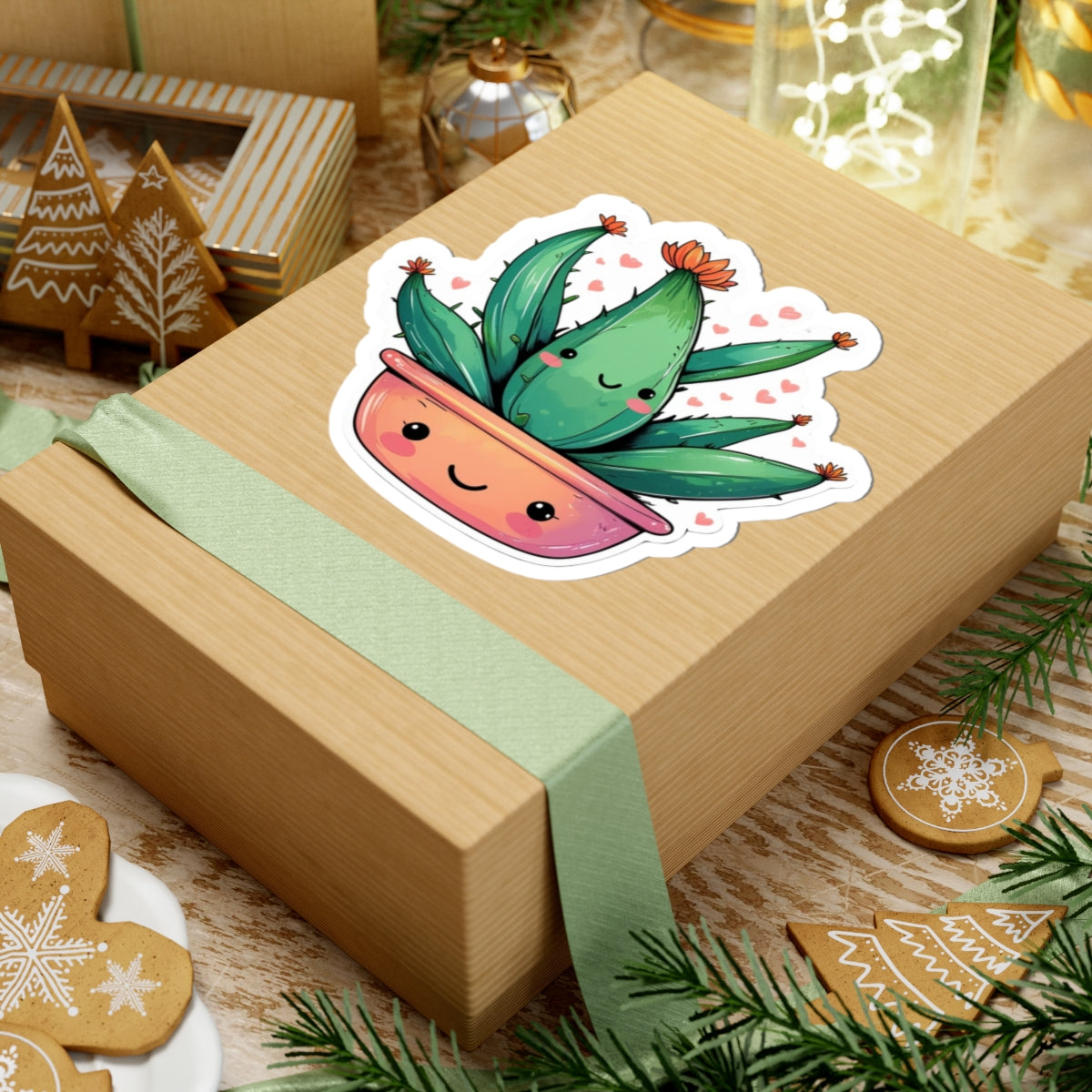 Blissful Aloe Happy Kiss-Cut Stickers