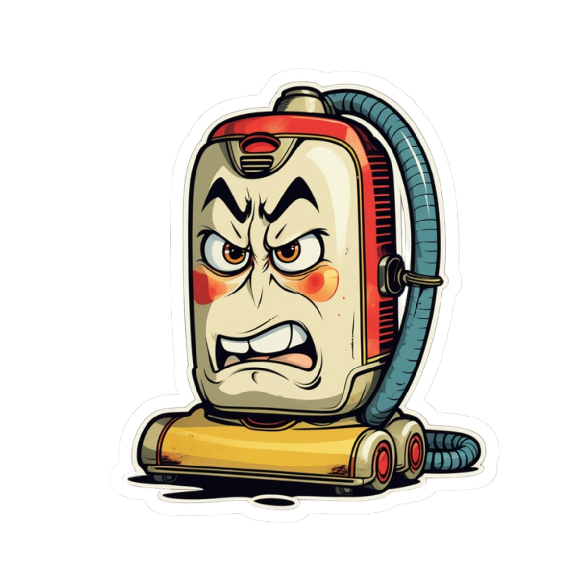 Angry Vacuum Van - Kiss Cut Stickers