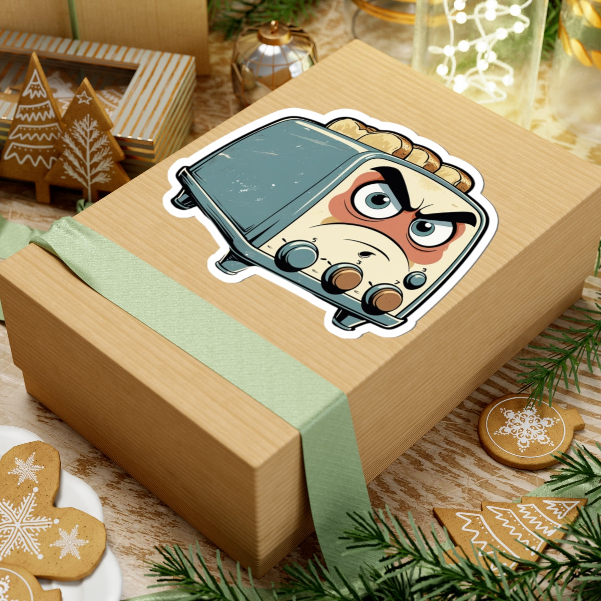 Angry Toaster Titus - Kiss Cut Stickers