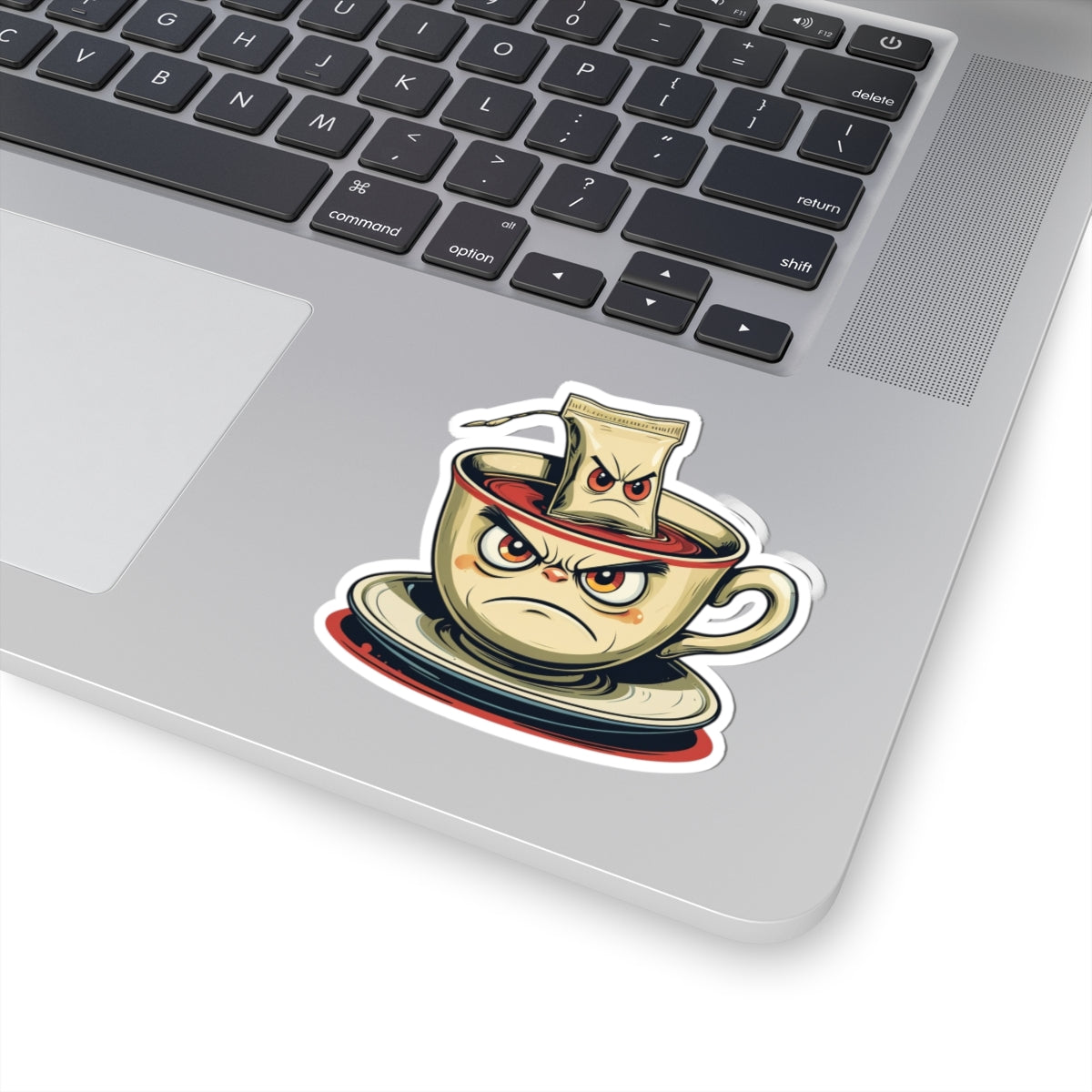 Angry Teacup Troy - Kiss Cut Stickers