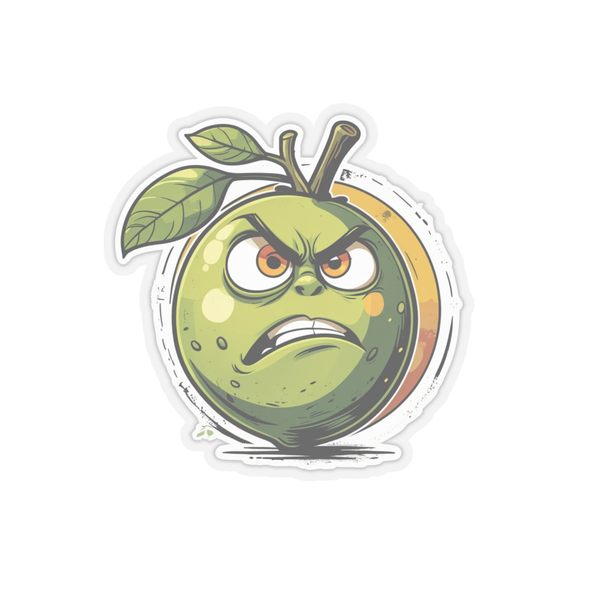 Angry Lime Luke Kiss-Cut Stickers