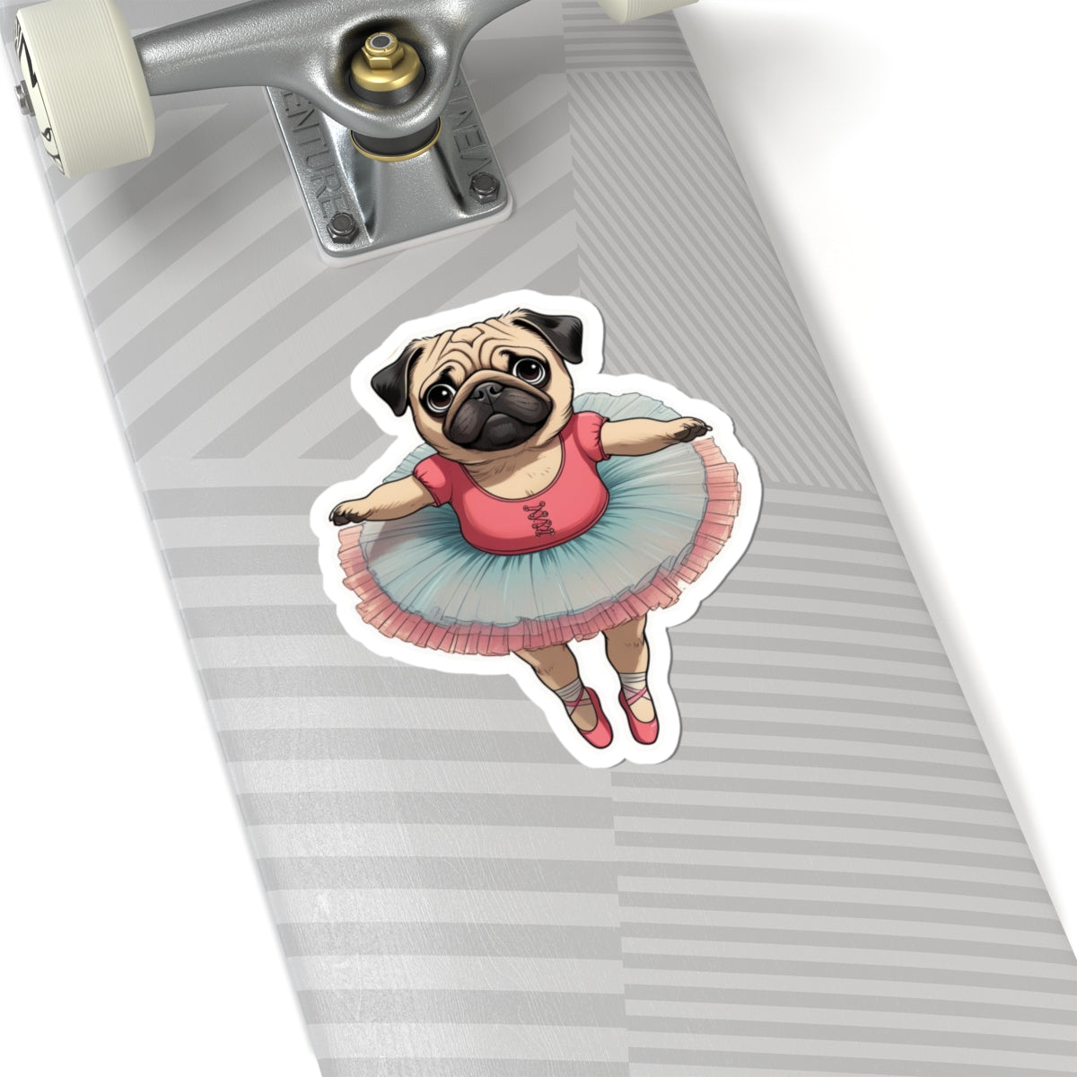 Barkarina - Pug Ballerina - Kiss Cut Stickers