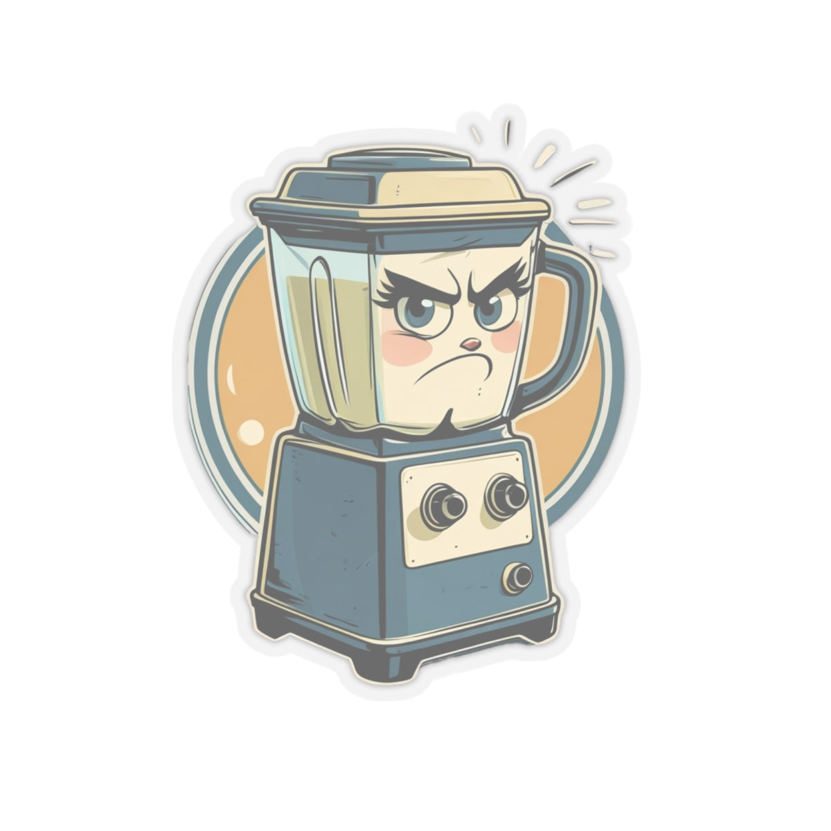 Angry Blender Bridgette Kiss-Cut Stickers