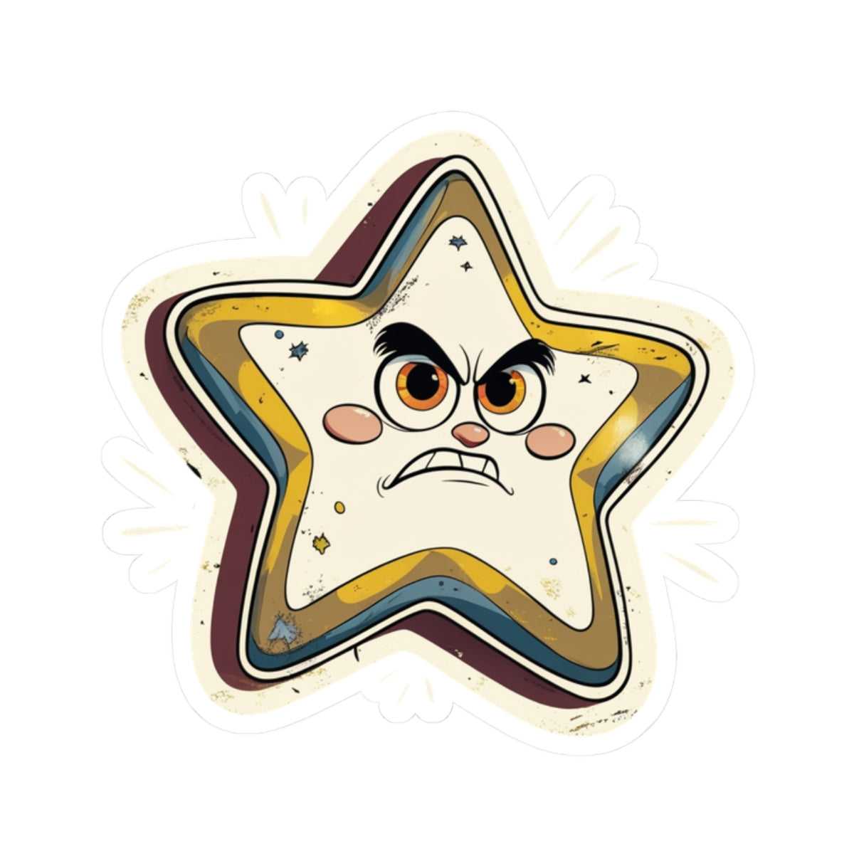 Angry Star Silas - Kiss Cut Stickers