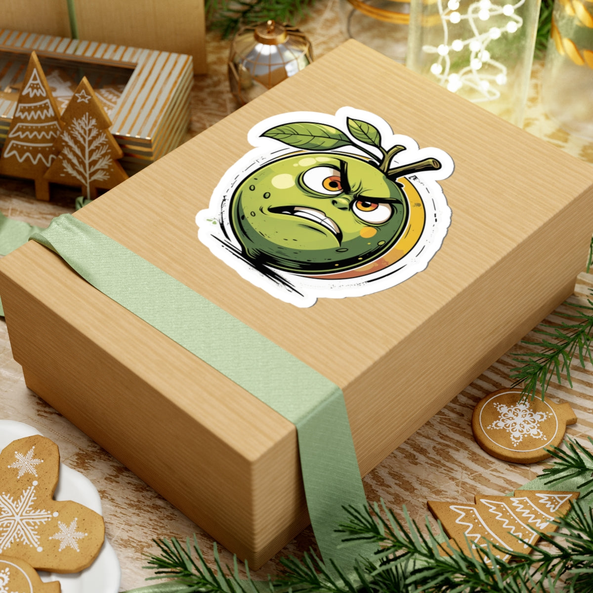 Angry Lime Luke Kiss-Cut Stickers