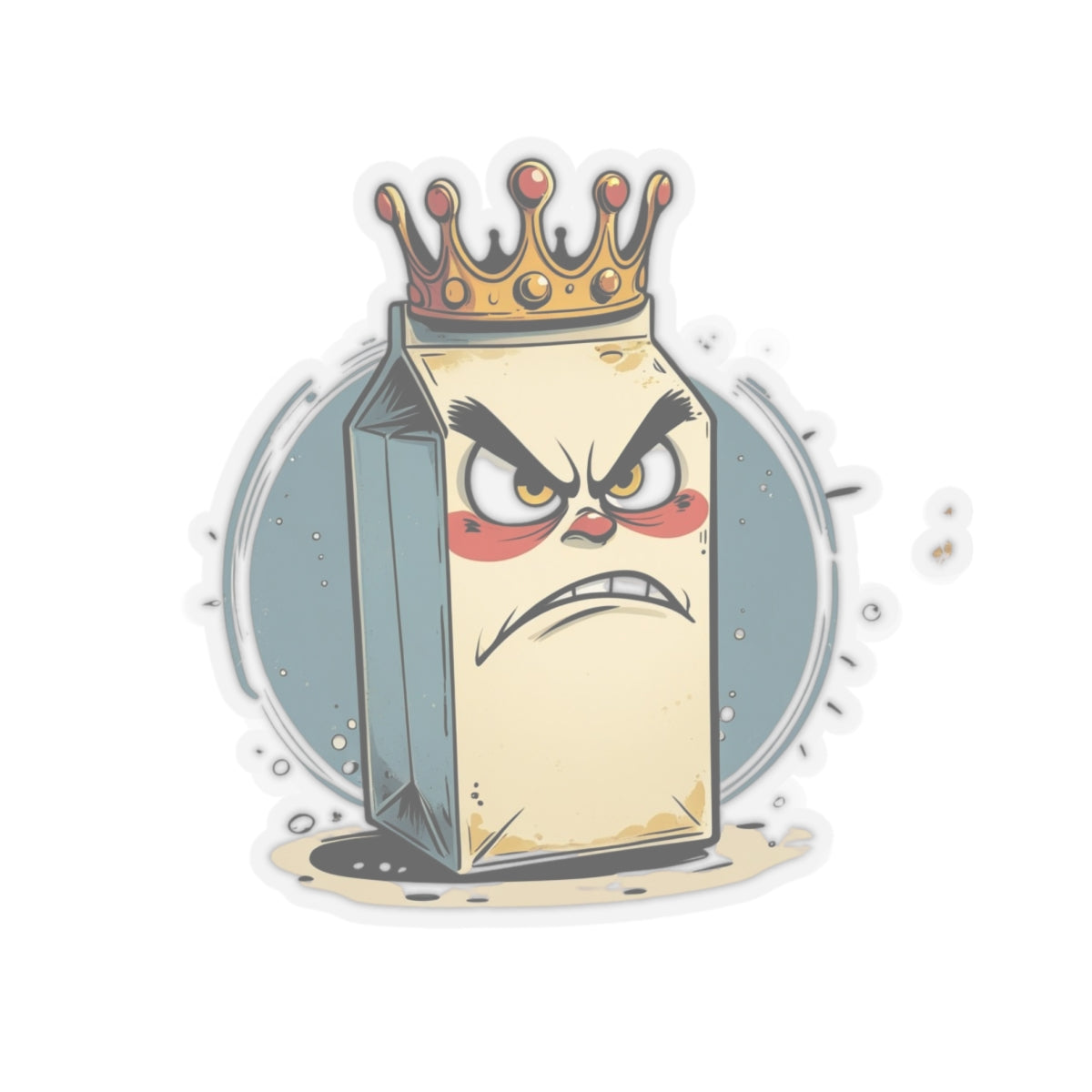 Angry Milk King Milroy Kiss-Cut Stickers