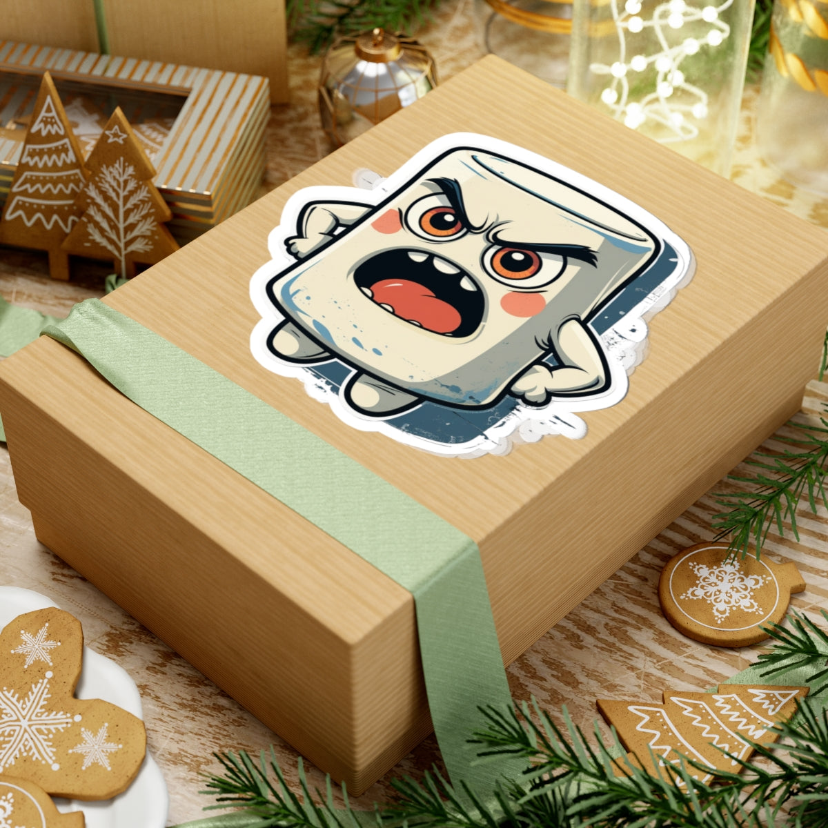 Angry Marshmallow Milan Kiss-Cut Stickers