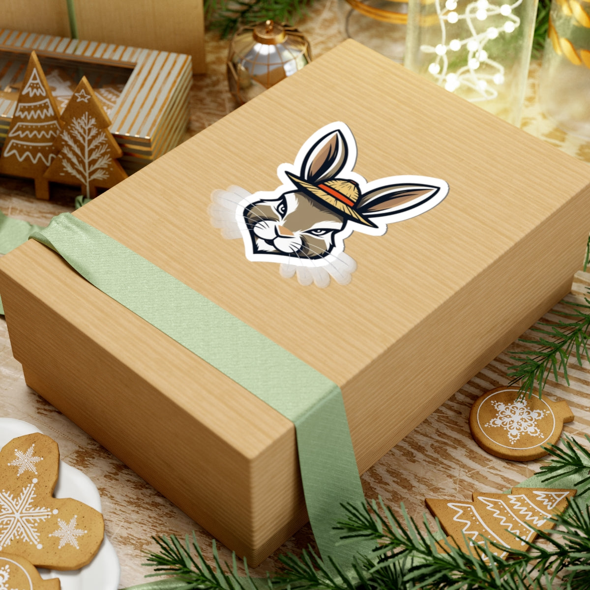 Bunny Headgear Kiss-Cut Stickers