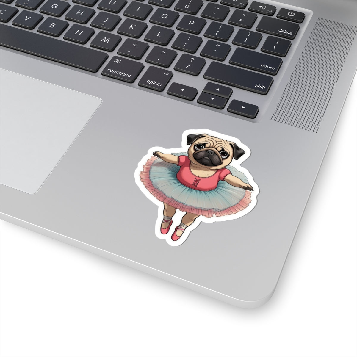 Barkarina - Pug Ballerina - Kiss Cut Stickers