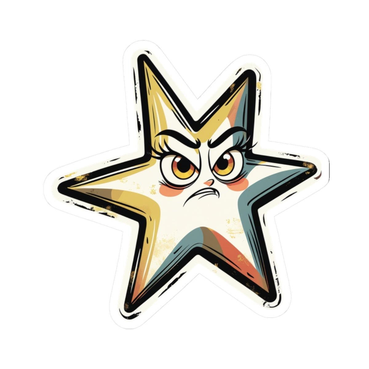 Angry Star Sienna - Kiss Cut Stickers