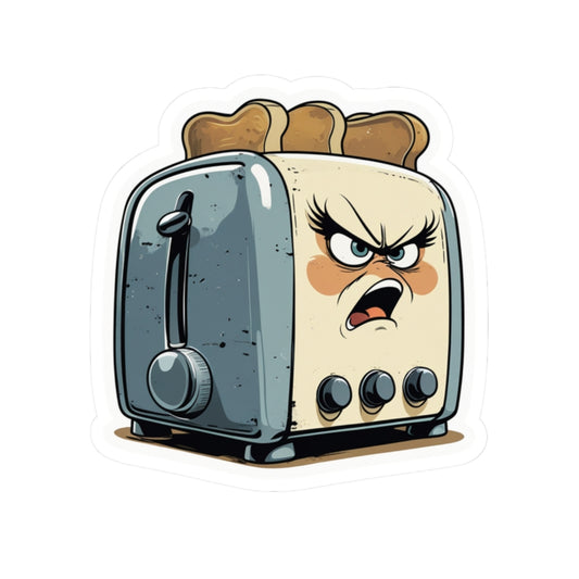 Angry Toaster Tessa Kiss-Cut Stickers