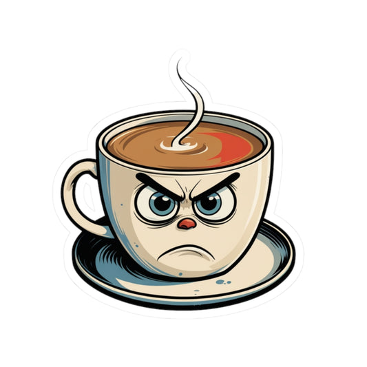 Angry Coffee - Brew Off - Kiss Cut Stickers