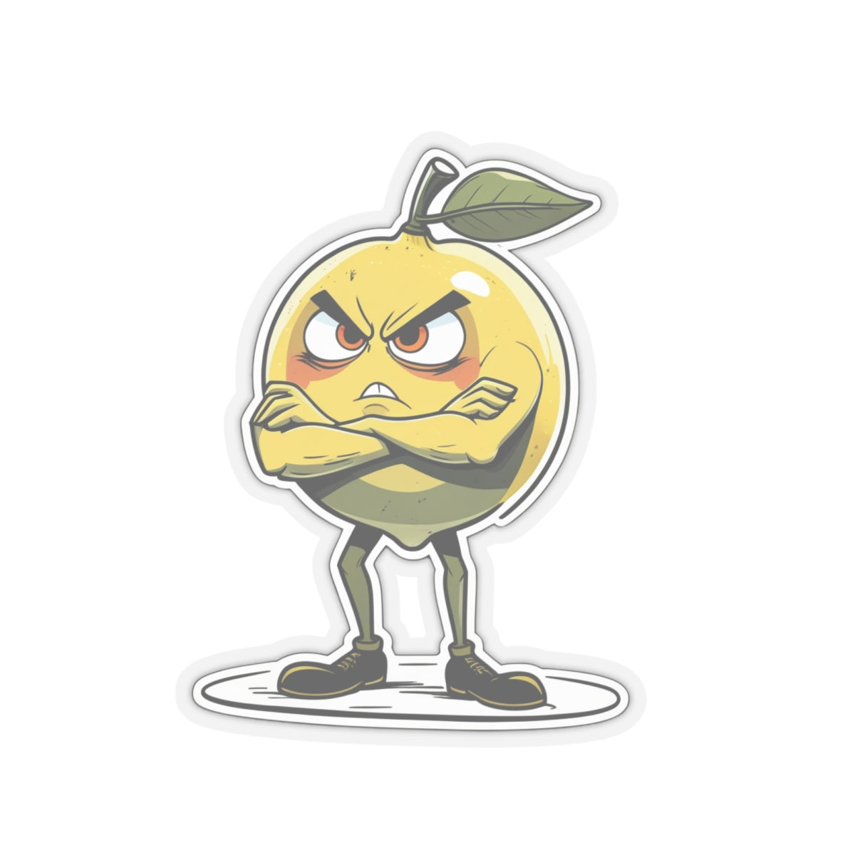 Angry Lemon Lonnie Kiss-Cut Stickers