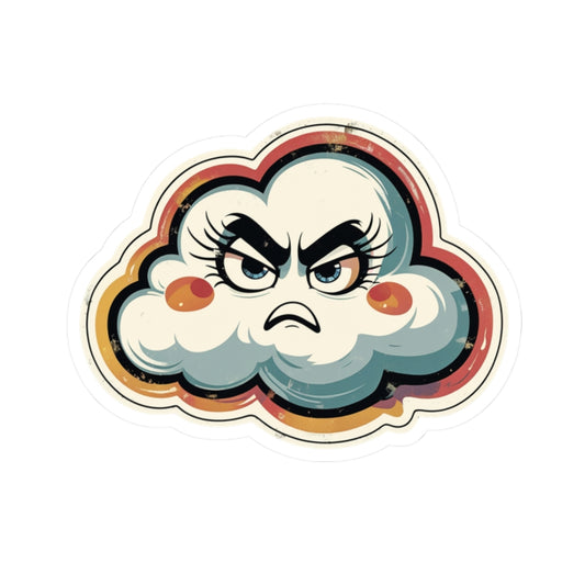 Angry Cloud Charlotte Kiss-Cut Stickers