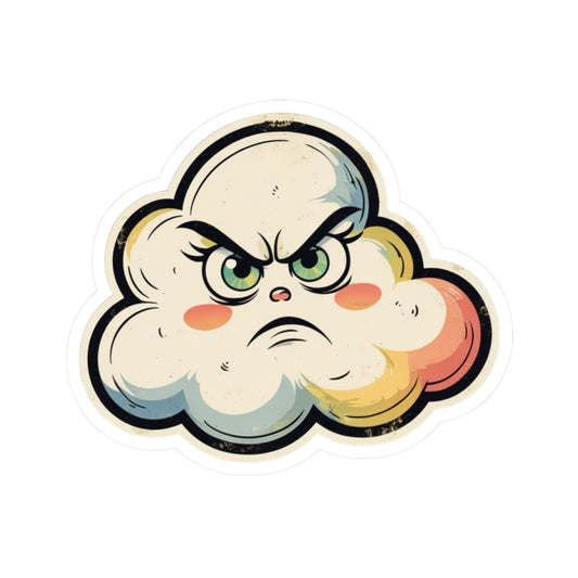 Angry Cloud Cynthia - Kiss Cut Stickers
