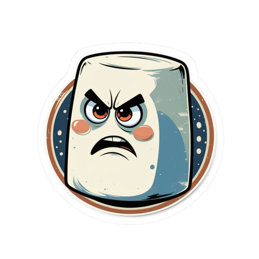 Angry Marshmallow Malcolm Kiss-Cut Stickers