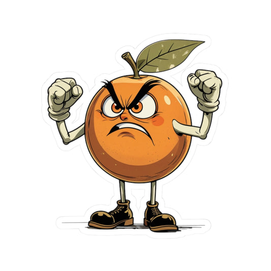 Angry Orange Odin - Kiss Cut Stickers