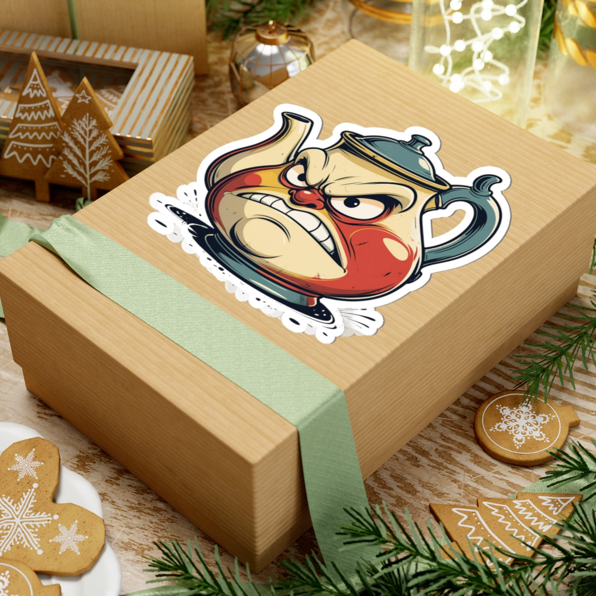 Angry Kettle Karl Kiss-Cut Stickers