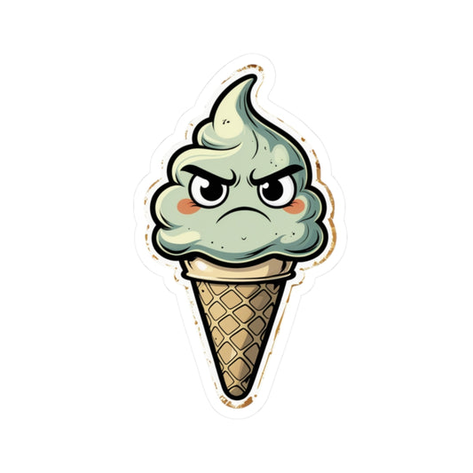 Angry Ice Cream Ivan - Kiss Cut Stickers