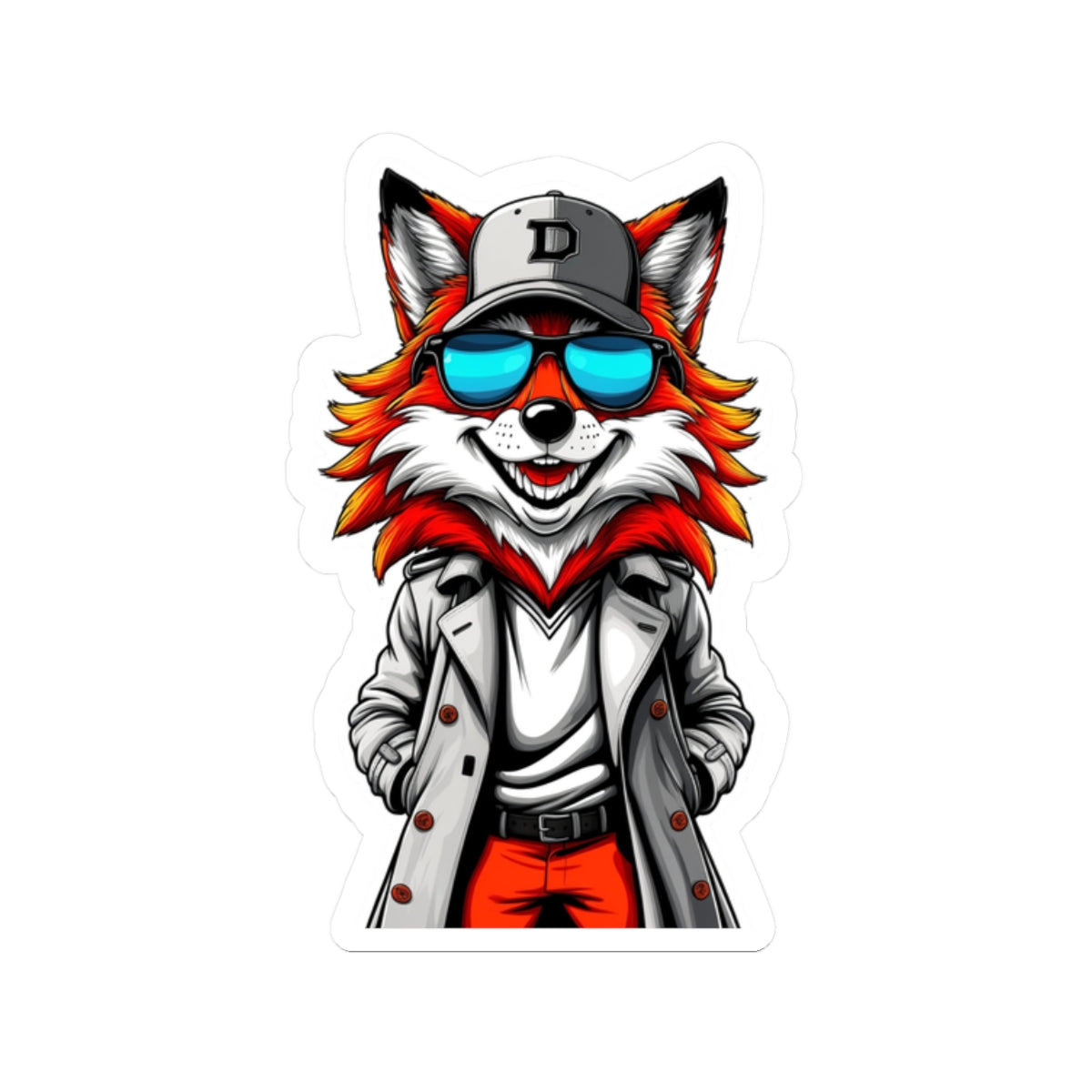 Fox Character Kiss-Cut Stickers