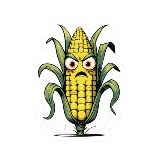 Angry Corn Caleb Kiss-Cut Stickers