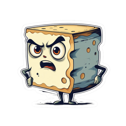 Angry Cheese Carter Kiss-Cut Stickers