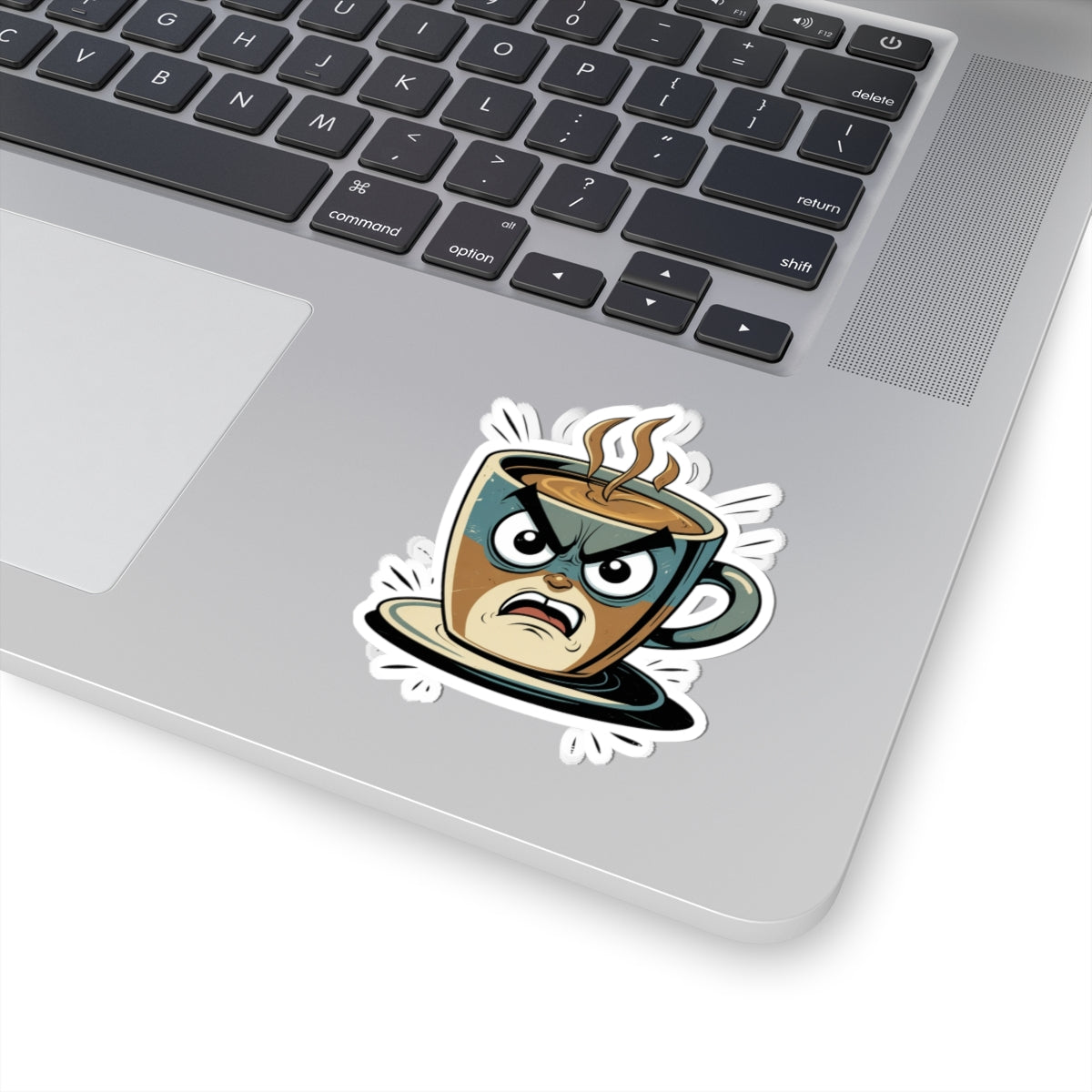 Angry Coffee - Steamy McBean - Kiss Cut Stickers