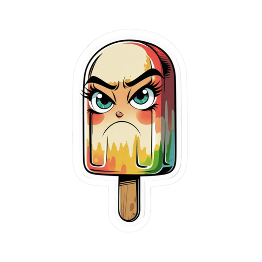 Angry Popsicle Phoebe - Kiss Cut Stickers