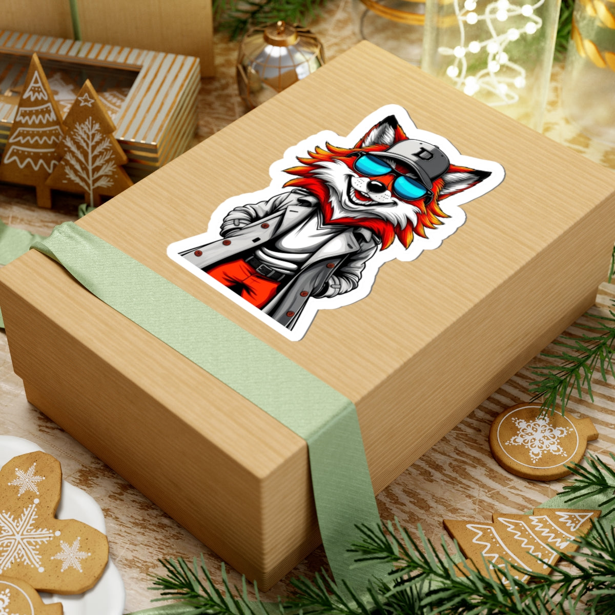 Fox Character Kiss-Cut Stickers