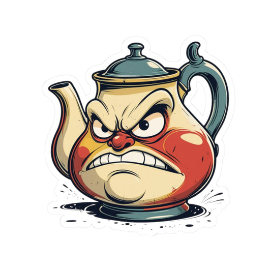 Angry Kettle Karl Kiss-Cut Stickers