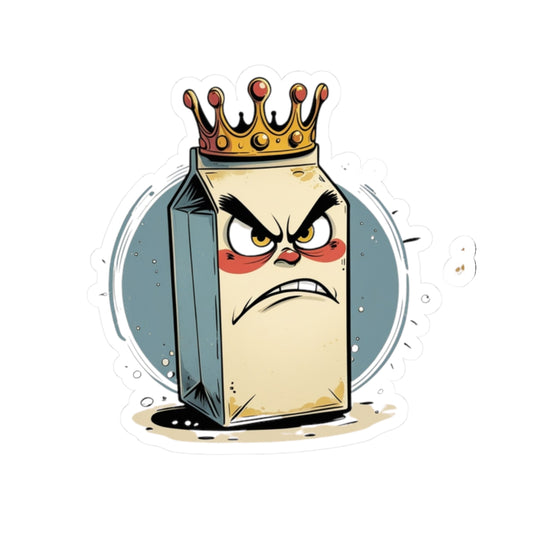 Angry Milk King Milroy Kiss-Cut Stickers