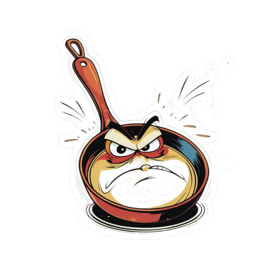 Angry Pan Paxton - Kiss Cut Stickers