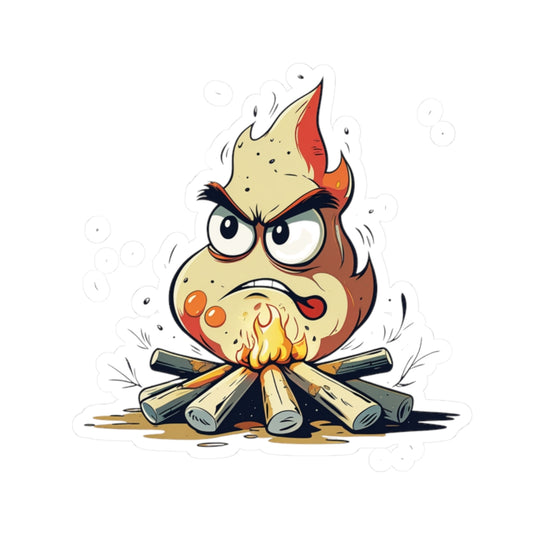 Angry Fire Frank - Kiss Cut Stickers