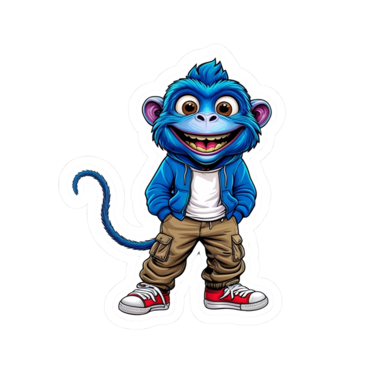 Monkey Character Kiss-Cut Stickers