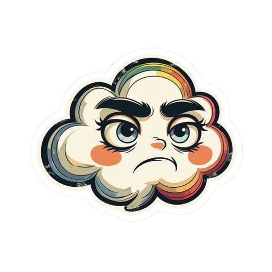 Angry Cloud Cameron Kiss-Cut Stickers