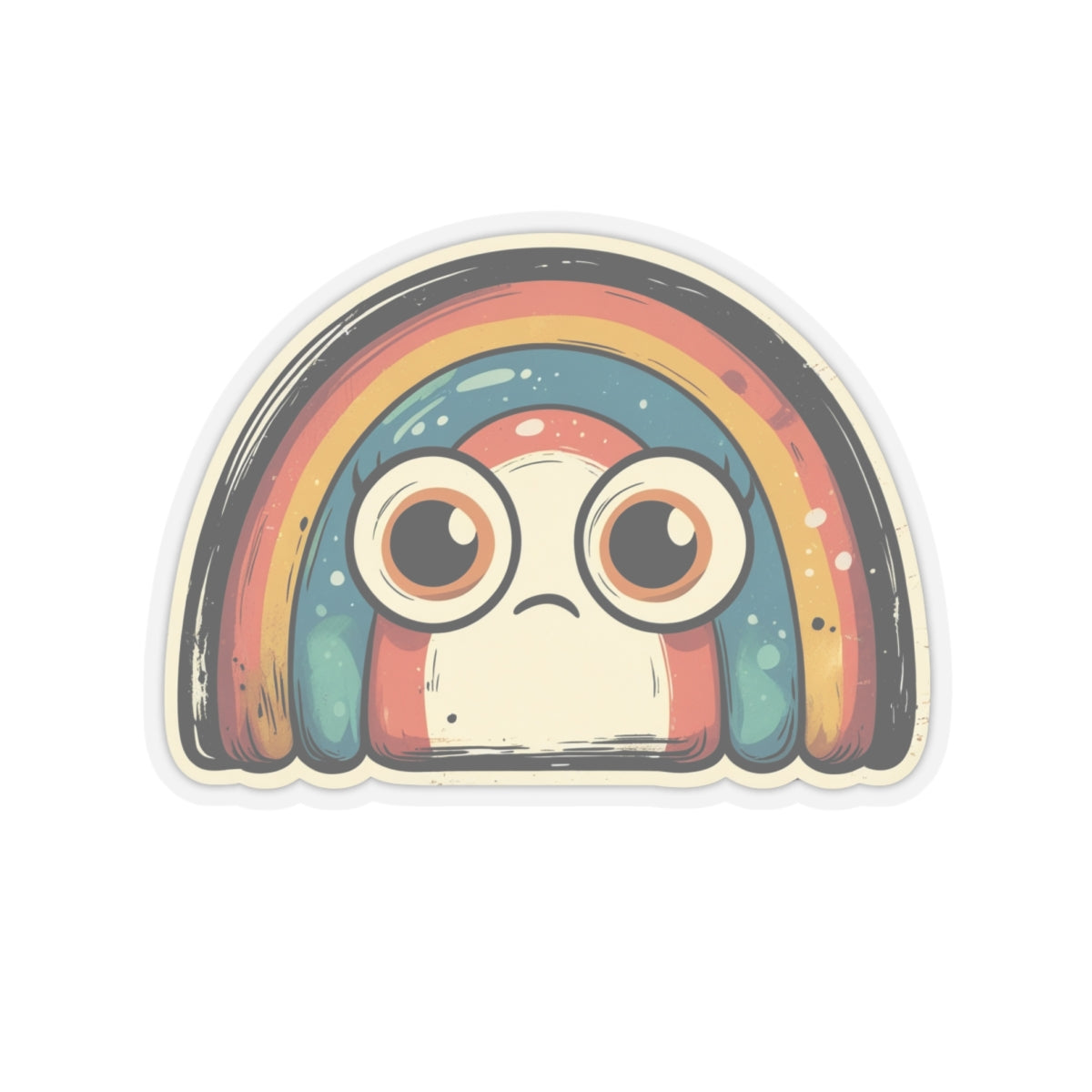 Angry Rainbow Riley Kiss-Cut Stickers