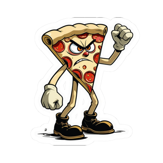 Angry Pizza Preston - Kiss Cut Stickers