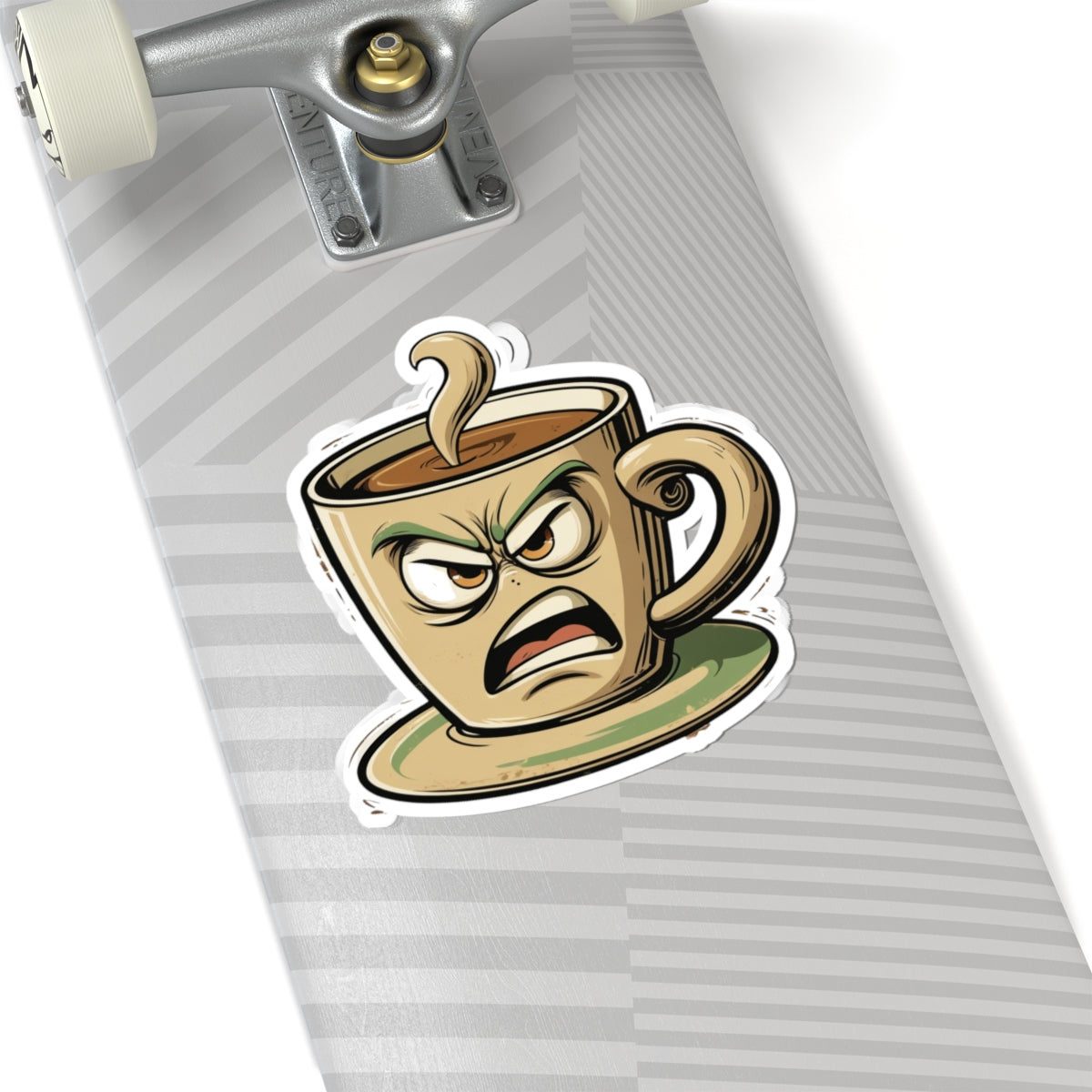 Angry Coffee - Sir Sips a Lot - Kiss Cut Stickers