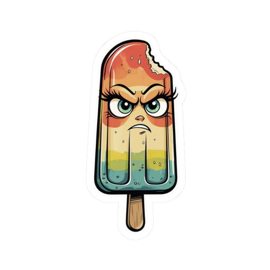 Angry Popsicle Patricia - Kiss Cut Stickers