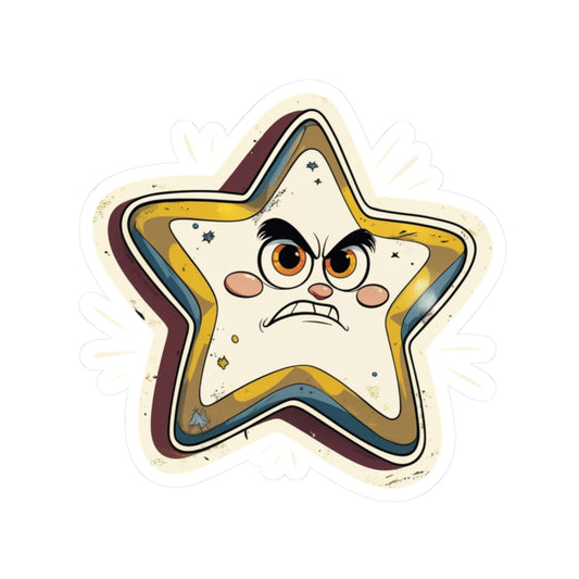 Angry Star Silas Kiss-Cut Stickers