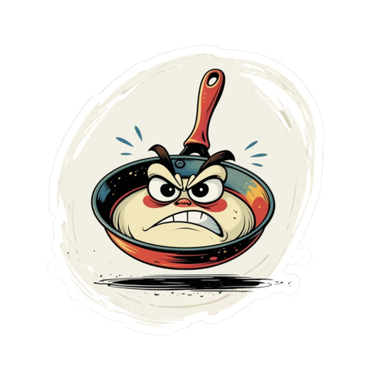 Angry Pan Phoenix - Kiss Cut Stickers