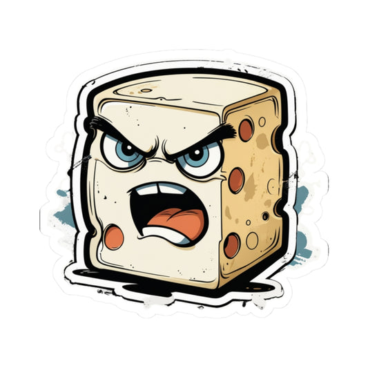 Angry Cheese Colton - Kiss Cut Stickers