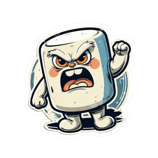 Angry Marshmallow Merlin Kiss-Cut Stickers