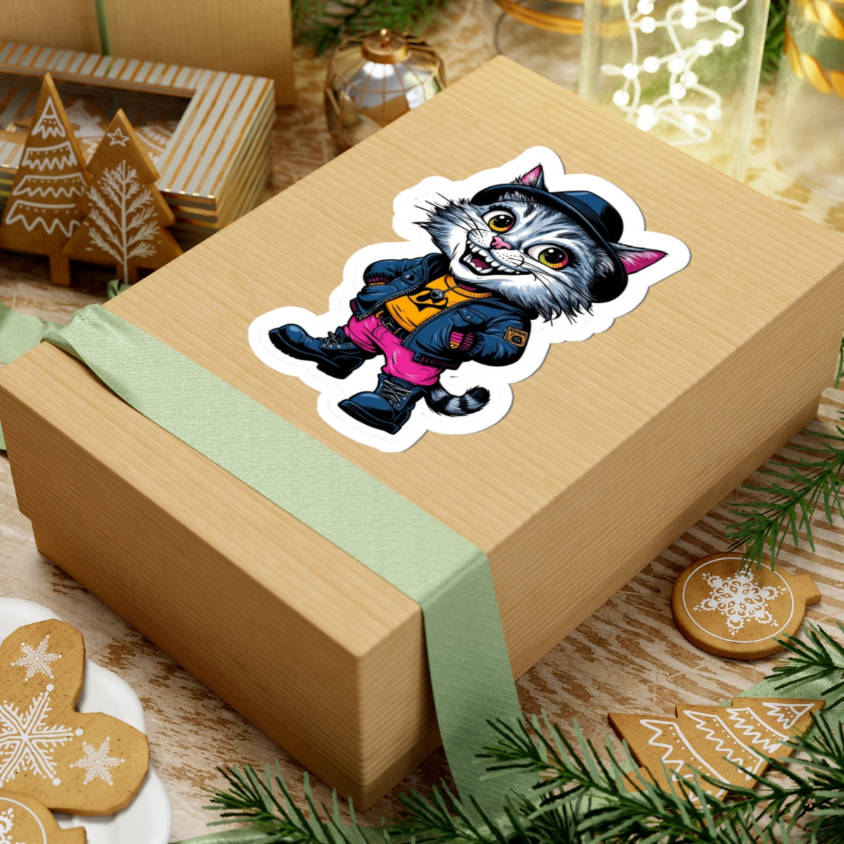 Cat Character Kiss-Cut Stickers