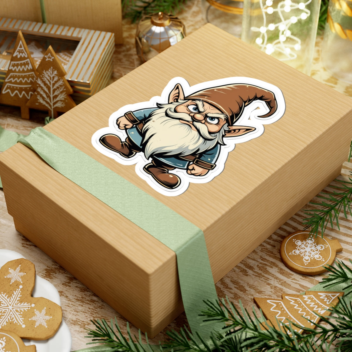 Angry Gnome - Frownwald - Kiss Cut Stickers