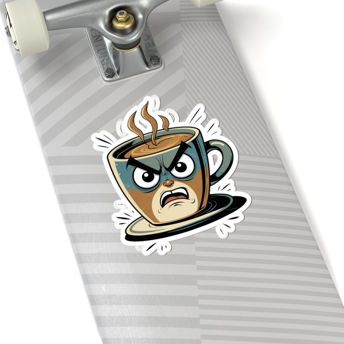 Angry Coffee - Steamy McBean - Kiss Cut Stickers