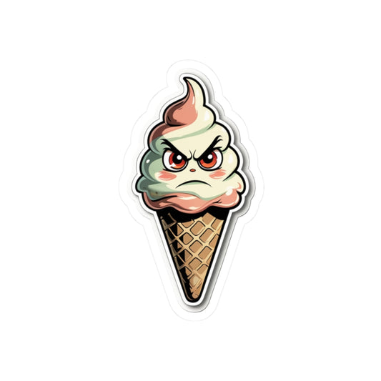 Angry Ice Cream Isolde Kiss-Cut Stickers