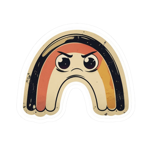 Angry Rainbow Randy Kiss-Cut Stickers