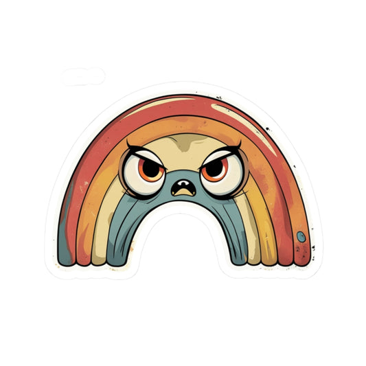 Angry Rainbow Rhea - Kiss Cut Stickers